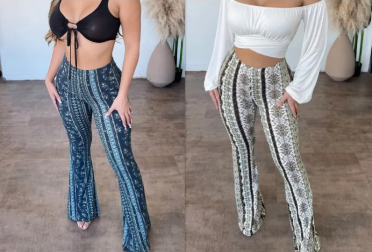 Women's Boho Yoga Flare Pants