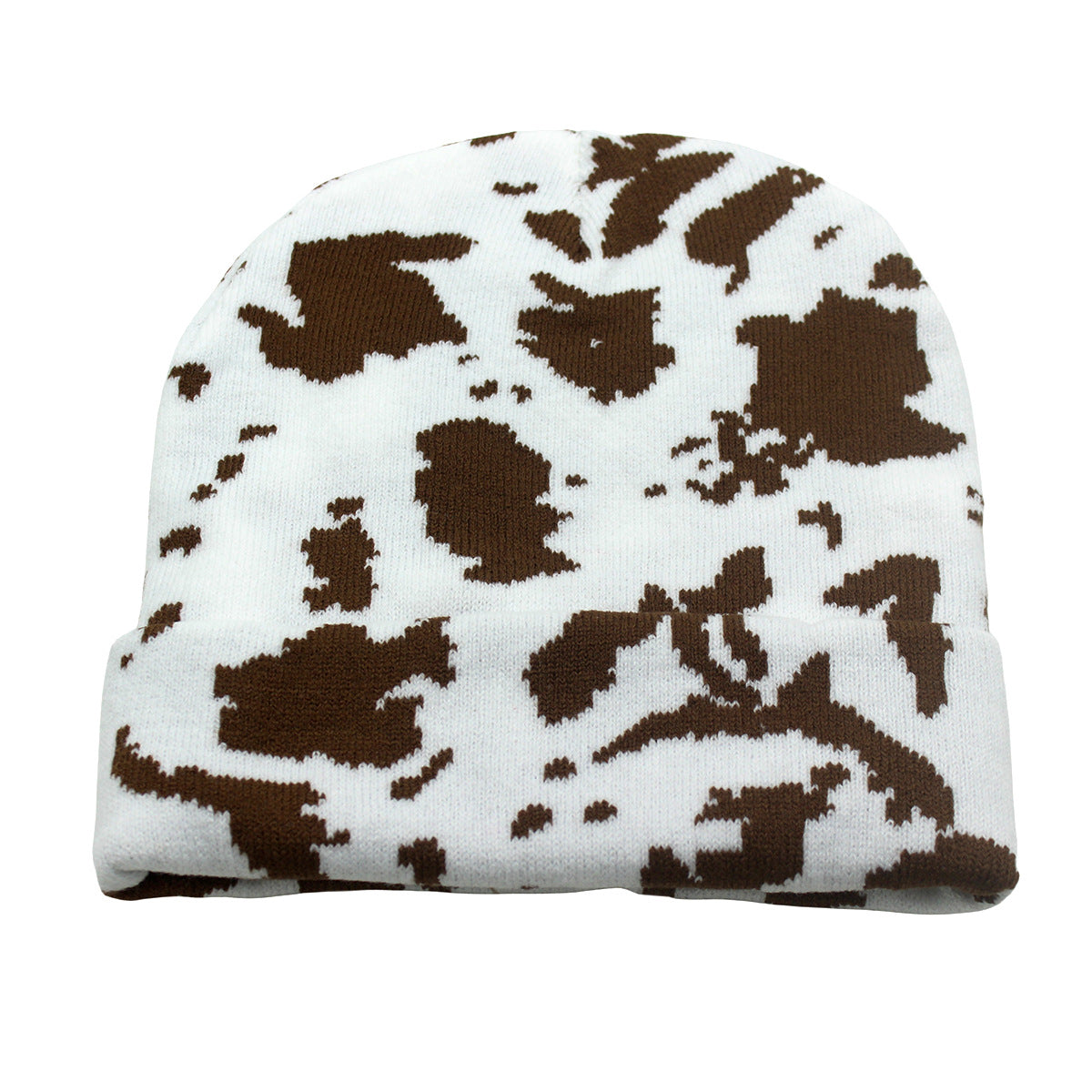 Cow Pattern Knitted Beanie