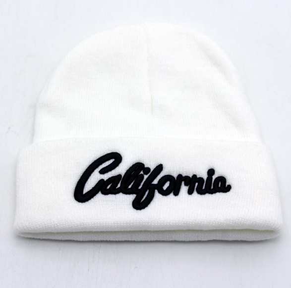 California Letter Knitted Beanie