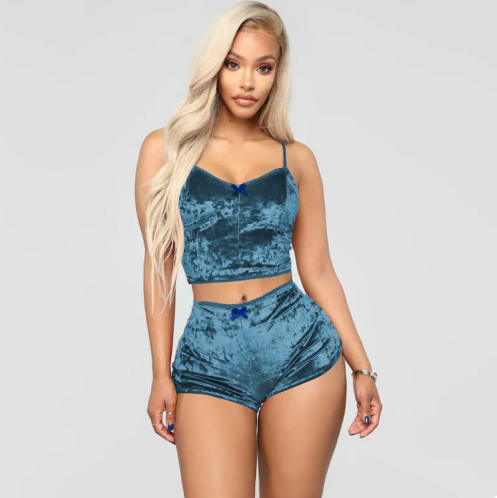 Velvet Lace Two-Piece Set