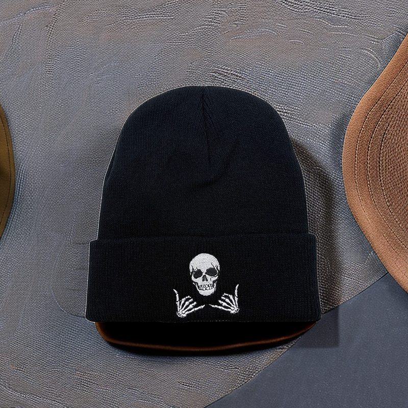 Skull Gesture Logo Beanie