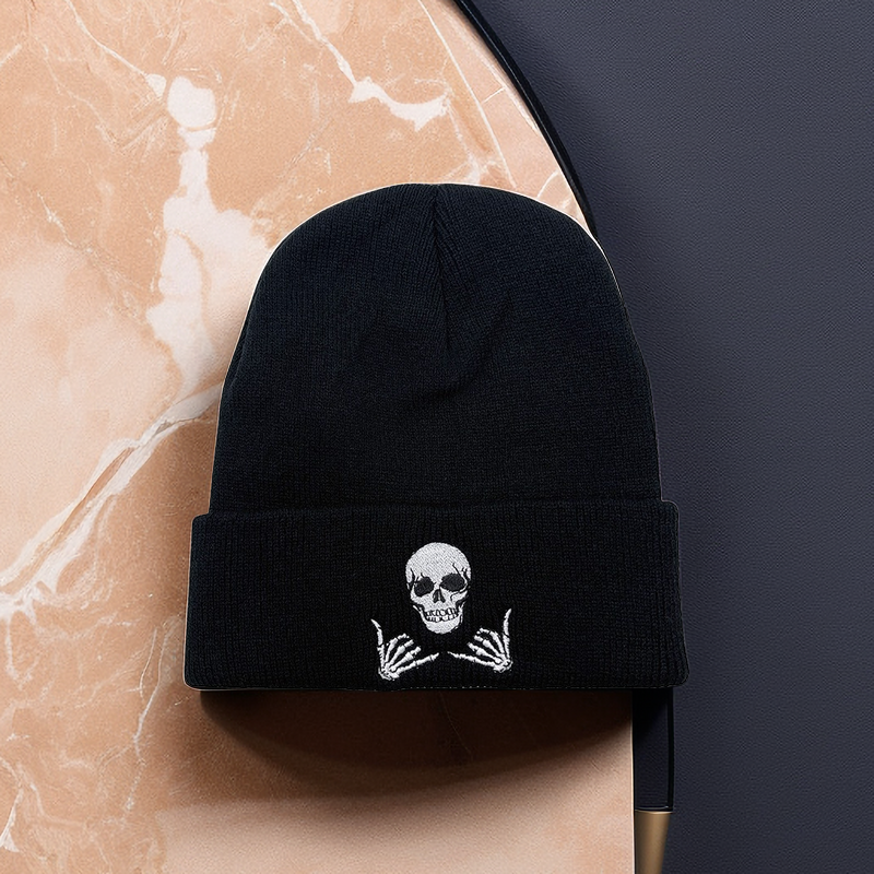 Skull Gesture Logo Beanie