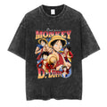 One Piece Vintage Washed Anime Graphic T-Shirt