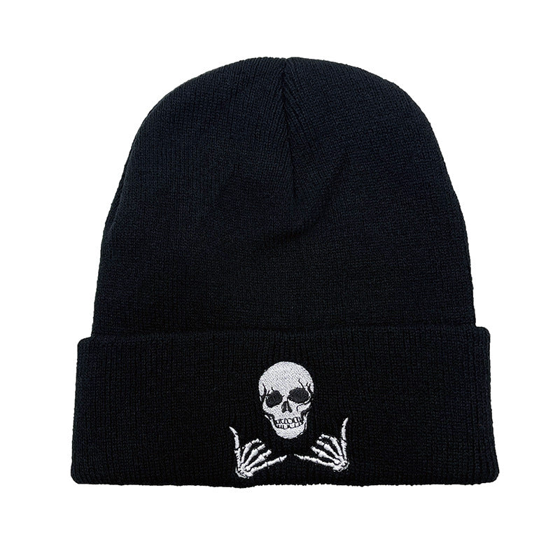Skull Gesture Logo Beanie