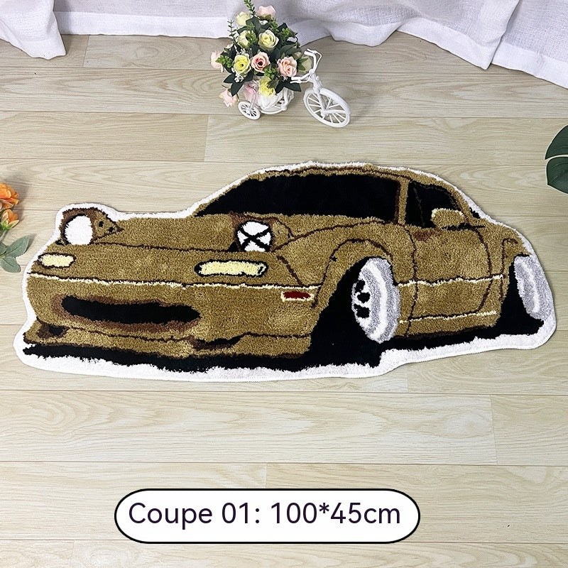 Car-Shaped Plush Area Rug