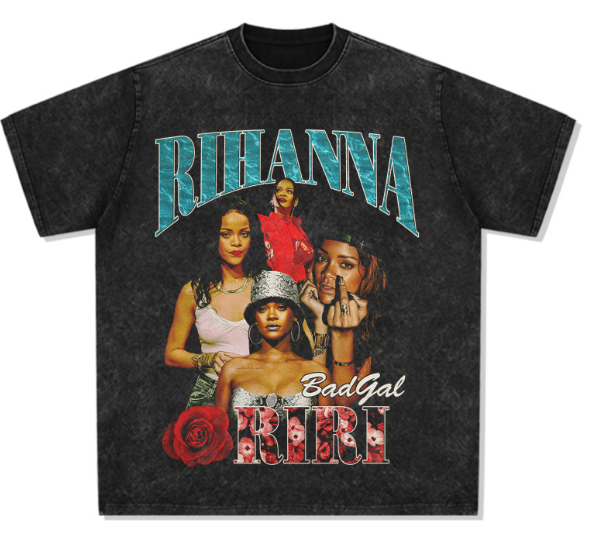 Rihanna Printed Sleeve T-Shirt