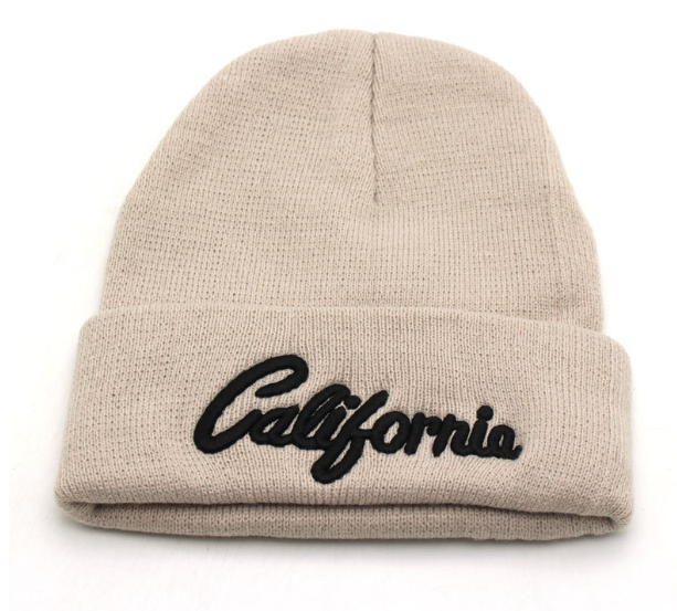 California Letter Knitted Beanie