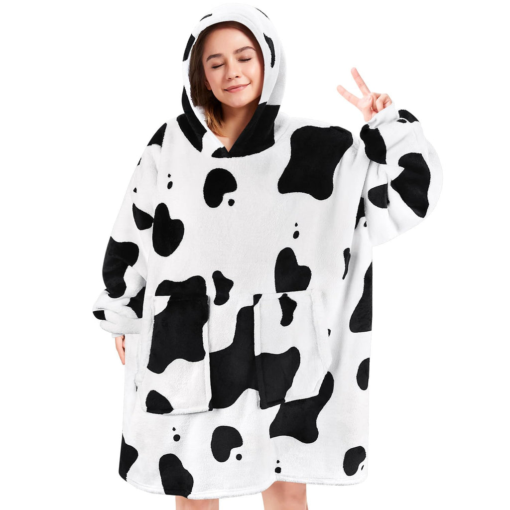 Oversized Blanket Hoodie (Cow)
