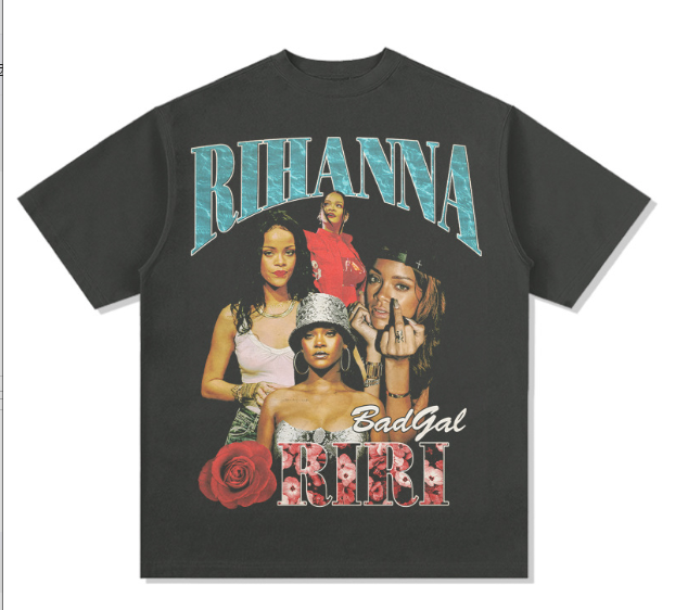 Rihanna Printed Sleeve T-Shirt